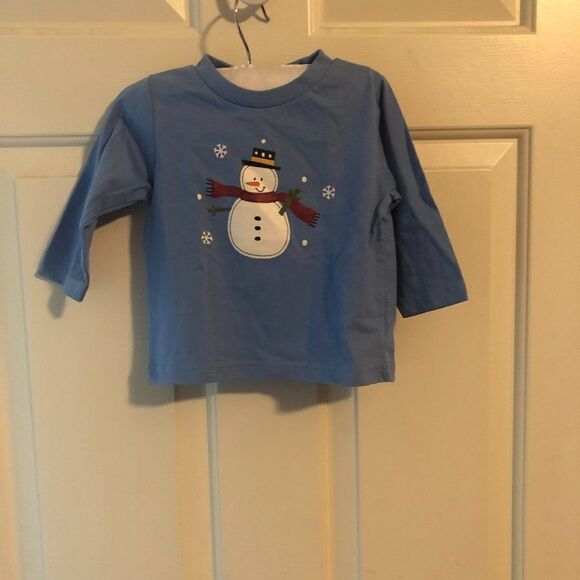 Snowman Long Sleeved Shirt. Size 12 months - Picture 2 of 2